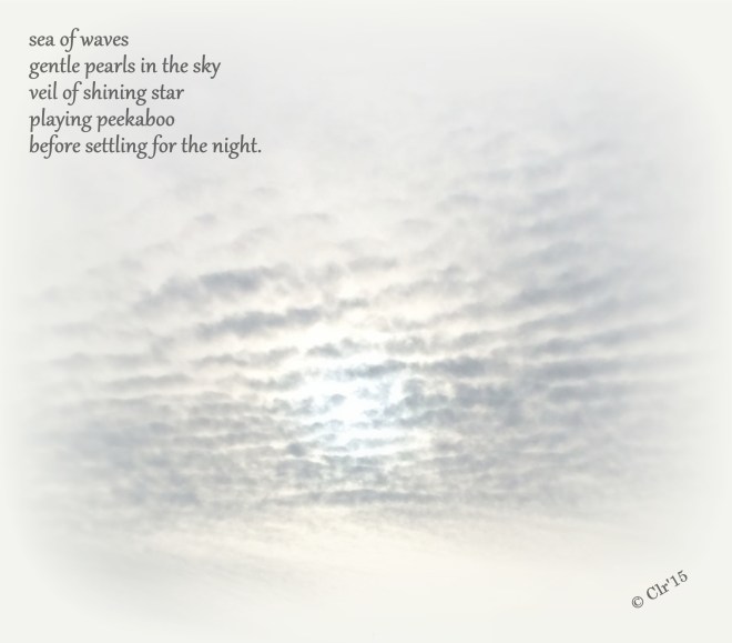 sun plays peekaboo
